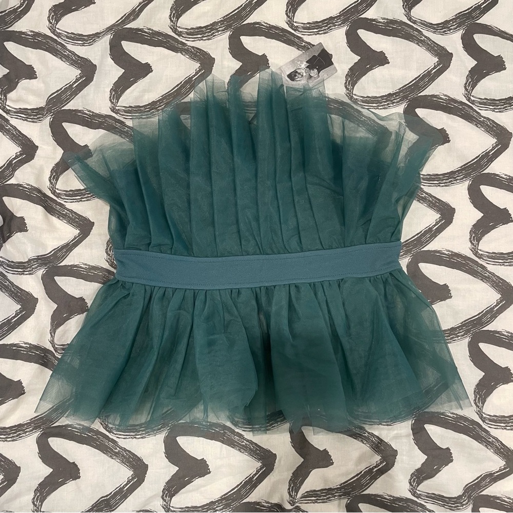 Forest Green Tulle Tube Top from Sincerely Jules